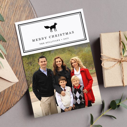 冬のキツネ |ホリデーフォトカード シーズンカード