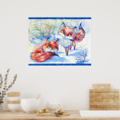 冬のキツネ ポスター (キッチン)