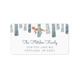 冬のキツネ ラベル