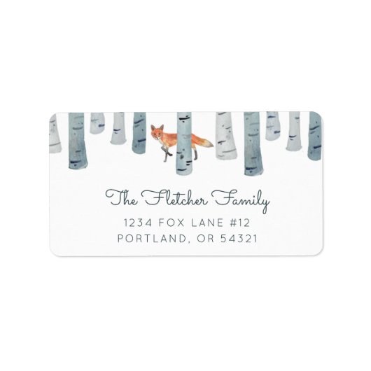 冬のキツネ ラベル (正面)