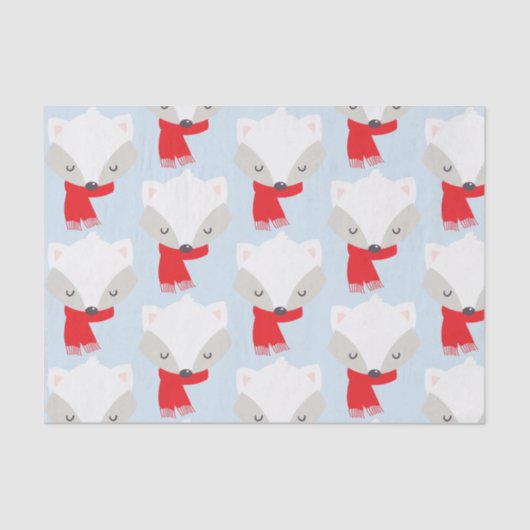 冬のキツネ 薄葉紙 (正面)