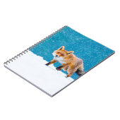 冬のキツネ。赤狐、ハゲワシ、鼻 ノートブック (左側)