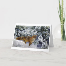 冬のキツネ（1904年）ブルーノ・リジェフォス サンキューカード