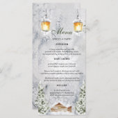 冬のキャビン素朴の雪のシ結婚ーン メニュー (正面/裏面)