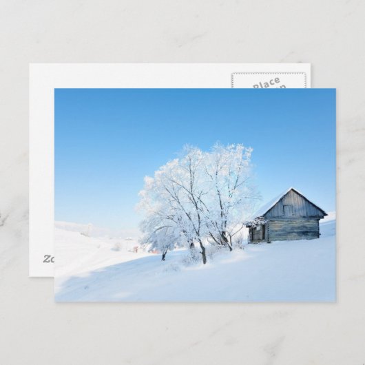 冬のキャビン風景 ポストカード (正面/裏面)