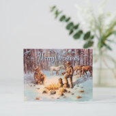 冬のキャンプファイアーバイシャロンシャーペ シーズンポストカード (スタンド正面)