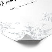 冬のキラキラ雪の結晶カスタム文字標識 ポスター (角)