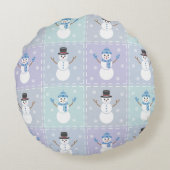 冬のキルト円枕 ラウンドクッション (裏面)