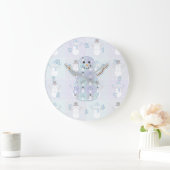 冬のキルト時計 ラージ壁時計 (ホーム)