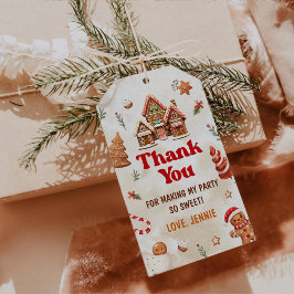 冬のギンガーブレッドハウスクリスマス1st誕生日 ギフトタグ