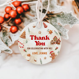 冬のギンガーブレッドハウスクリスマス1st誕生日 フェイバータグ