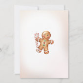 冬のクッキーのクリスマスサンタベビーシャワー 招待状 (裏面)