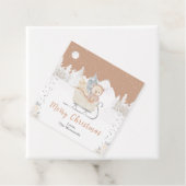 冬のクマのブラウンズリーメリークリスマス フェイバータグ (インサイチュ)