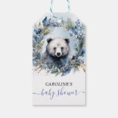 冬のクマの水の色ベビーシャワー ギフトタグ (裏面)