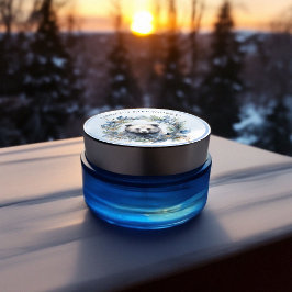 冬のクマの水の色ベビーシャワー ラウンドシール