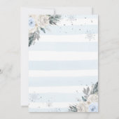 冬のクマの男の子 寒い外への招待状 招待状 (裏面)