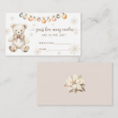 冬のクマの赤ちゃんシャワーは、キャンディーの数を推測 エンクロージャーカード (正面/裏面)