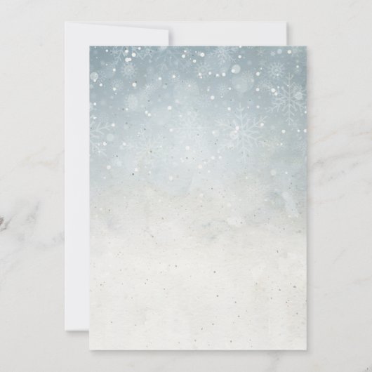 冬のクマの赤ちゃんシャワーを待つことができる 招待状 (裏面)