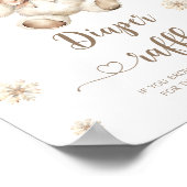 冬のクマベビー冷たい外おむつラッフル ポスター (角)