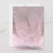 冬のクマ我々はピンクの赤ちゃんシャワーを心待ちできる 招待状 (裏面)