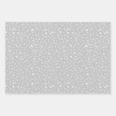 冬のクマ、メリークリスマスと雪 ラッピングペーパーシート (正面3)