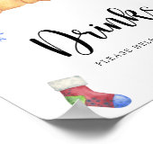 冬のクマ – 飲み物救済自分ポスター ポスター (角)