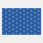 冬のクラシック雪の結晶クリスマス ラッピングペーパーシート (正面2)