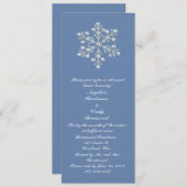 冬のクリスタルスノーフレークリハーサルディナー 招待状 (正面/裏面)