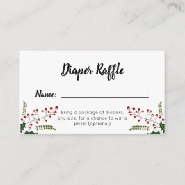 冬のクリスマスおむつのラッフル エンクロージャーカード