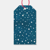 冬のクリスマスかわいい雪だるま ギフトタグ (裏面)