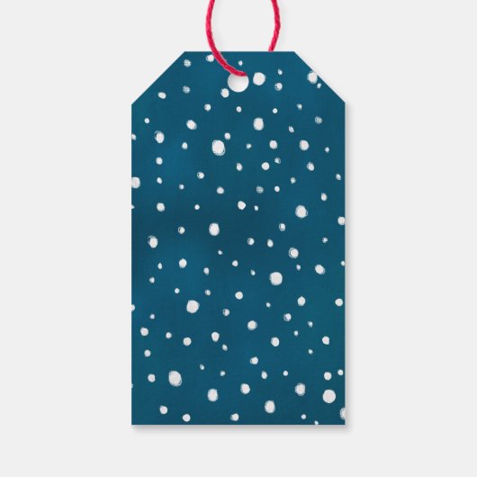 冬のクリスマスかわいい雪だるま ギフトタグ (裏面)