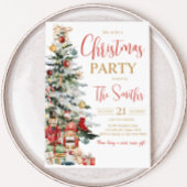 冬のクリスマスくるみ割りツリークリスマスパーティー 招待状