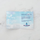 冬のクリスマスにスイミングプール シーズンカード (内部)