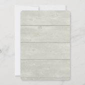 冬のクリスマスに白い馬と鳥パーティー 招待状 (裏面)