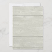 冬のクリスマスに白い馬と鳥パーティー 招待状 (裏面)