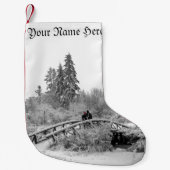 冬のクリスマスのストッキングのパーソナライズなストッキング スモールクリスマスストッキング (正面)