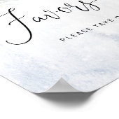 冬のクリスマスのバブル赤ちゃんシャワーの好意ポスター ポスター (角)