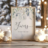 冬のクリスマスのバブル赤ちゃんシャワーの好意ポスター ポスター