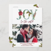 冬のクリスマスの写真の保存日付の郵便はがき 案内ポストカード (正面/裏面)