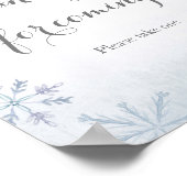 冬のクリスマスの好意のサイン来をありがとう ポスター (角)