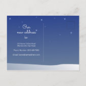 冬のクリスマスの新しいホームアドレス引っ越しました 案内ポストカード (裏面)