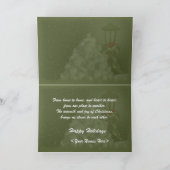 冬のクリスマスの窓は写真の挿入物をつけます シーズンカード (内部)