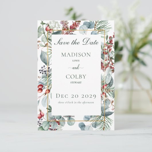 冬のクリスマスの緑の日を保存 セーブザデート (スタンド正面)