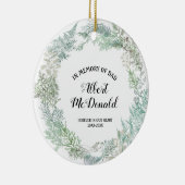 冬のクリスマスの緑 – パパ セラミックオーナメント (右)