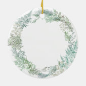 冬のクリスマスの緑 – パパ セラミックオーナメント (裏面)