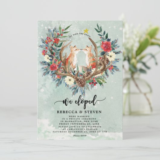 冬のクリスマスの花の孤私達は駆け落ちしました 招待状 (スタンド正面)