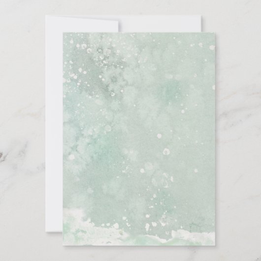 冬のクリスマスの花の孤私達は駆け落ちしました 招待状 (裏面)