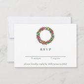 冬のクリスマスの装飾は親切に答え結婚る 招待状 (正面)