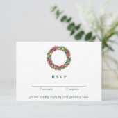 冬のクリスマスの装飾は親切に答え結婚る 招待状 (スタンド正面)