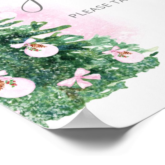 冬のクリスマスの赤ちゃんシャワーはポスター ポスター (角)